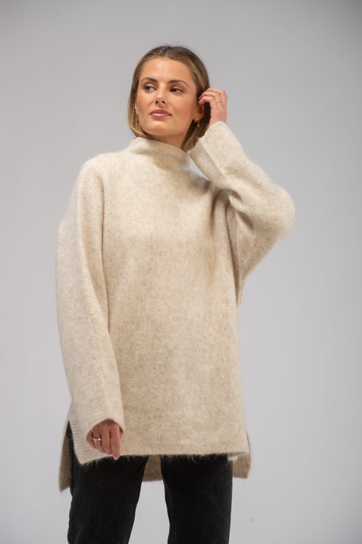 Iben Lou Sweater Beige Genser