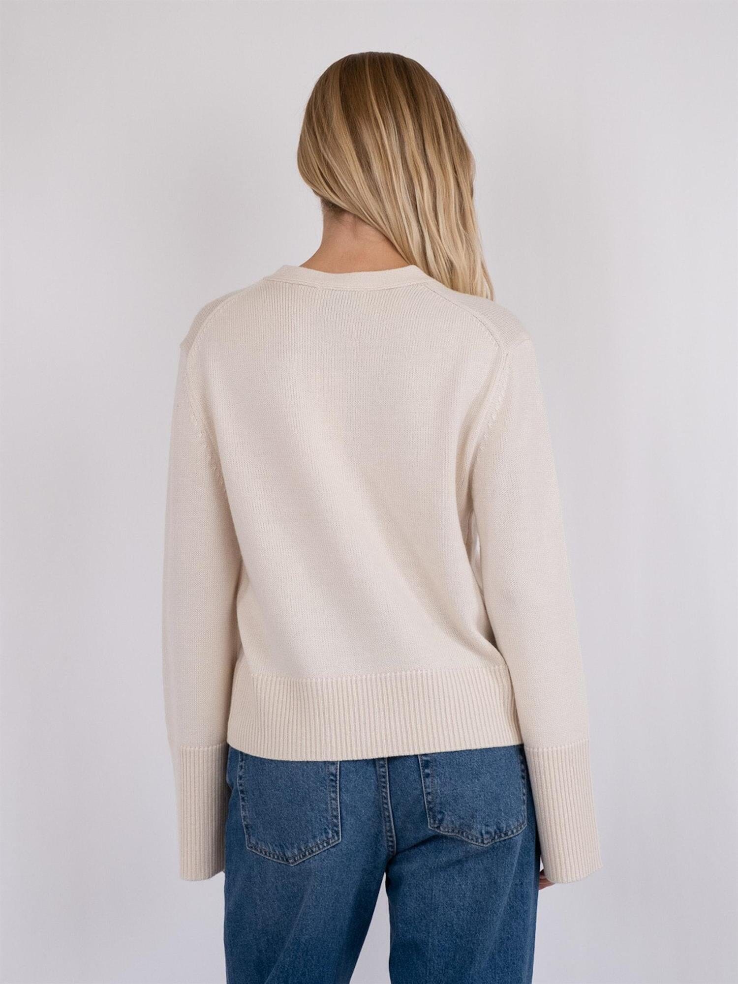 Neo Noir Lotta Knit Cardigan Ivory Genser