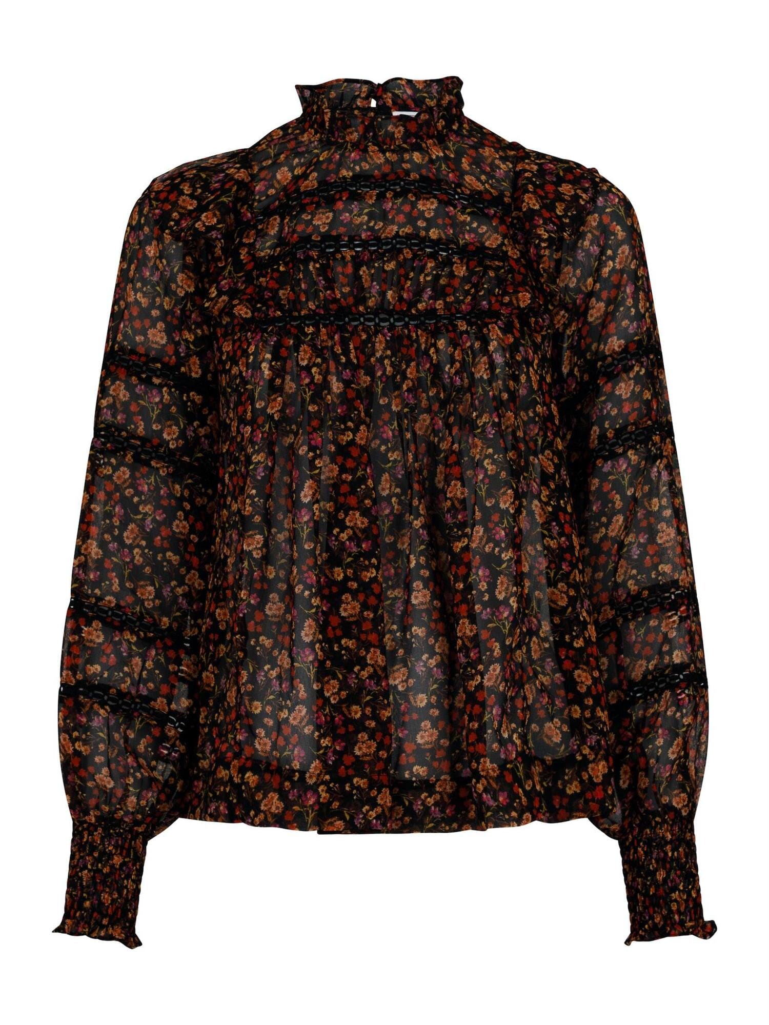 Neo Noir Harmon Garden Blouse Black Bluse