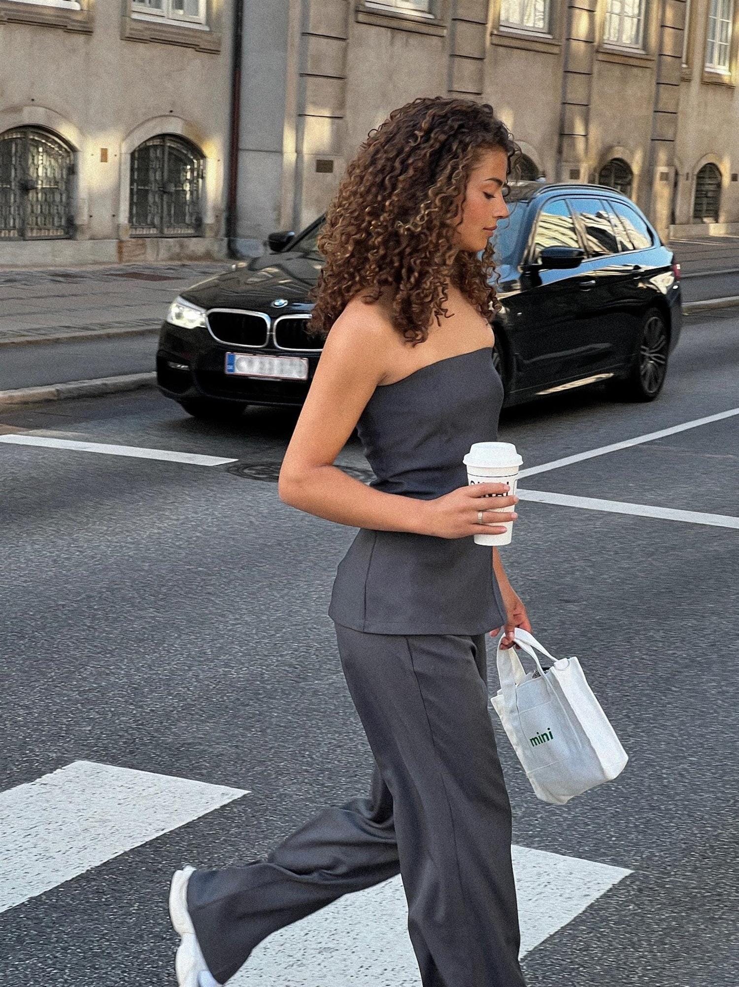 Neo Noir Alice Melange Pants Dark Grey Bukse
