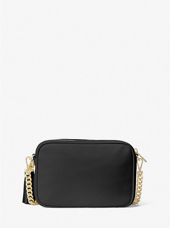 Michael Kors Jet Set Medium Pebbled Leather Crossbody Bag Black Tilbehør