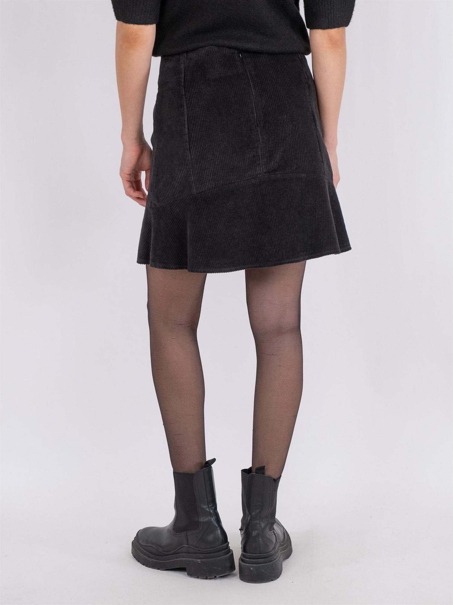 Neo Noir Loui Corduroy Skirt Black Skjørt