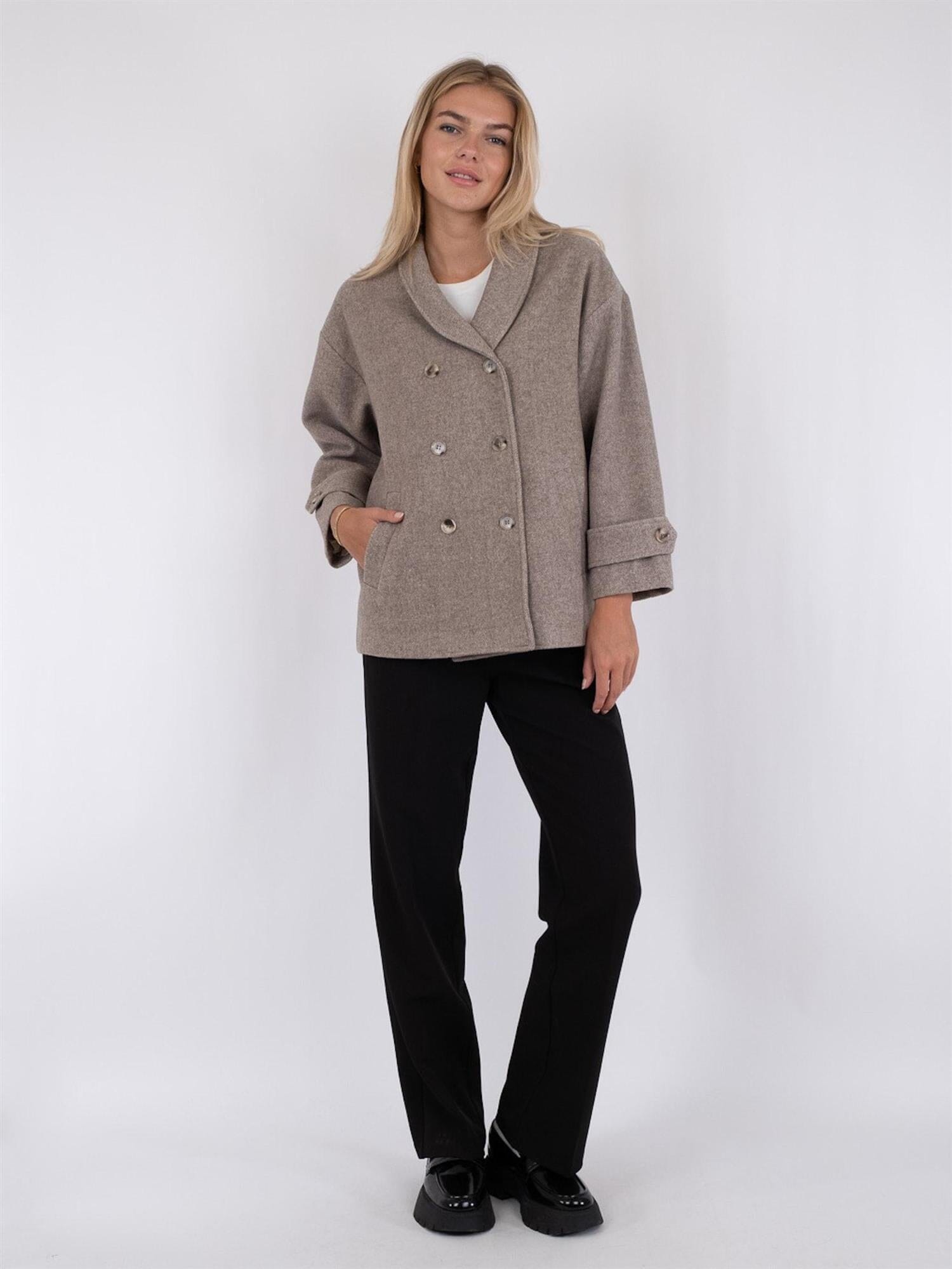 Neo Noir Pippa Twill Jacket Sand Melange Ytterplagg