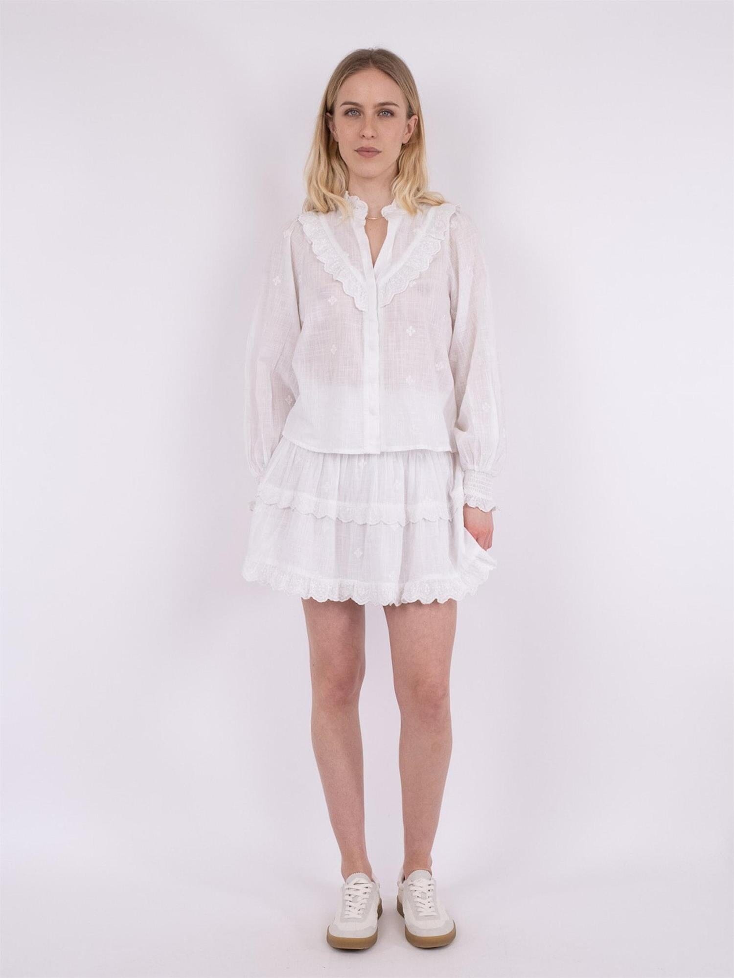 Neo Noir Degas Blouse White Bluse