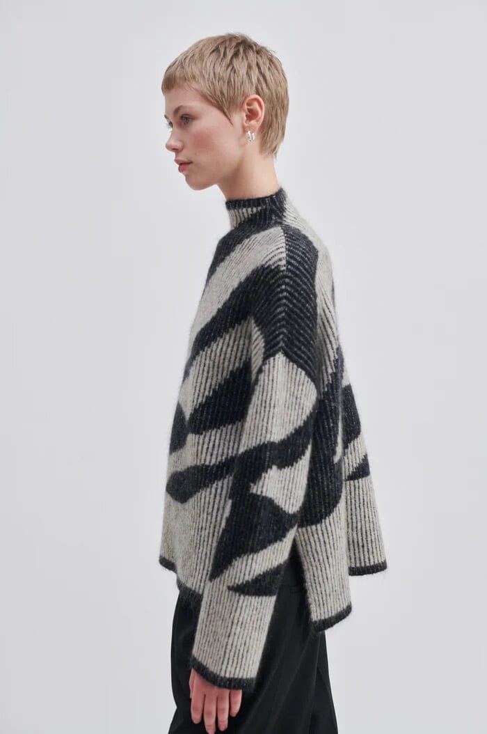 Second Female Tallaha Knit T-Neck Brazilian Sand Genser