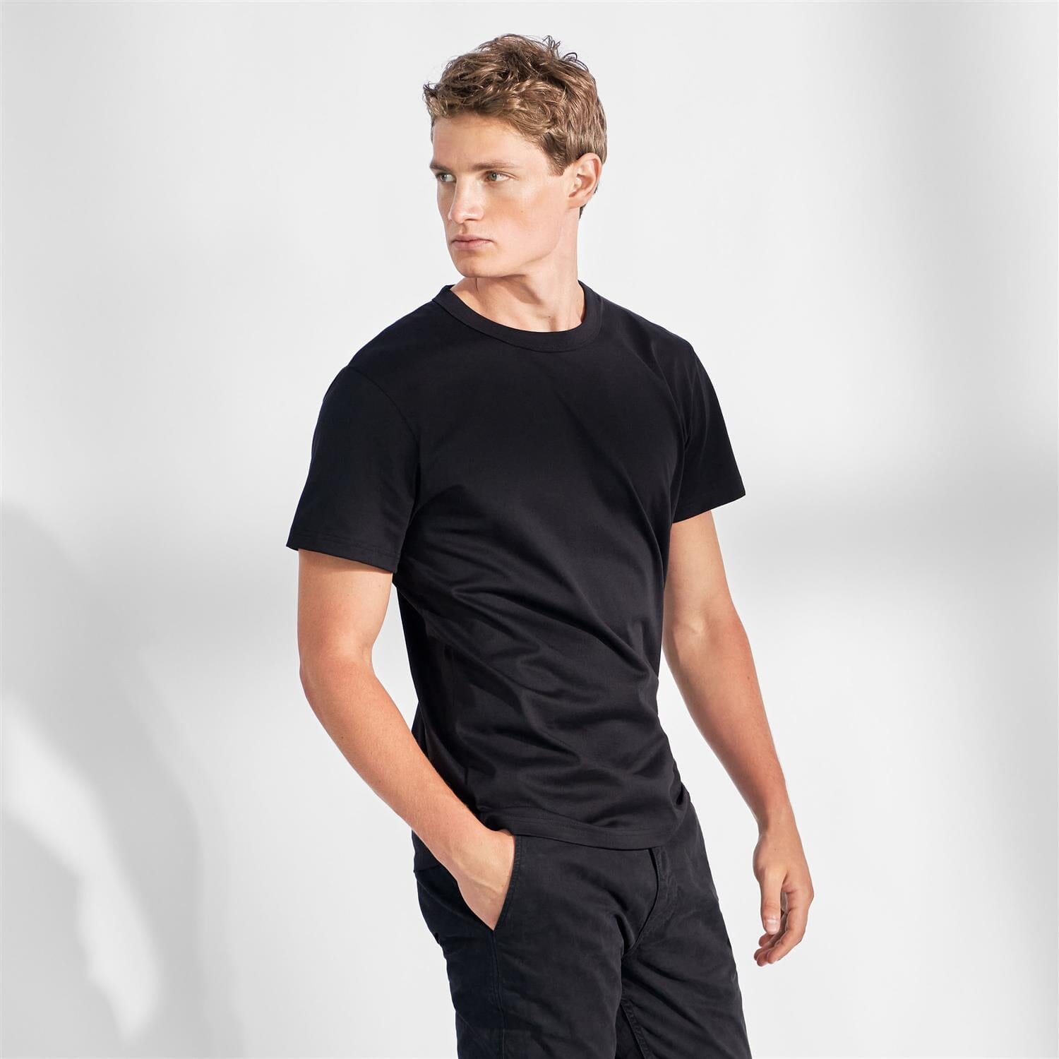Bread and Boxers Crew Neck Pima Black T-shirt