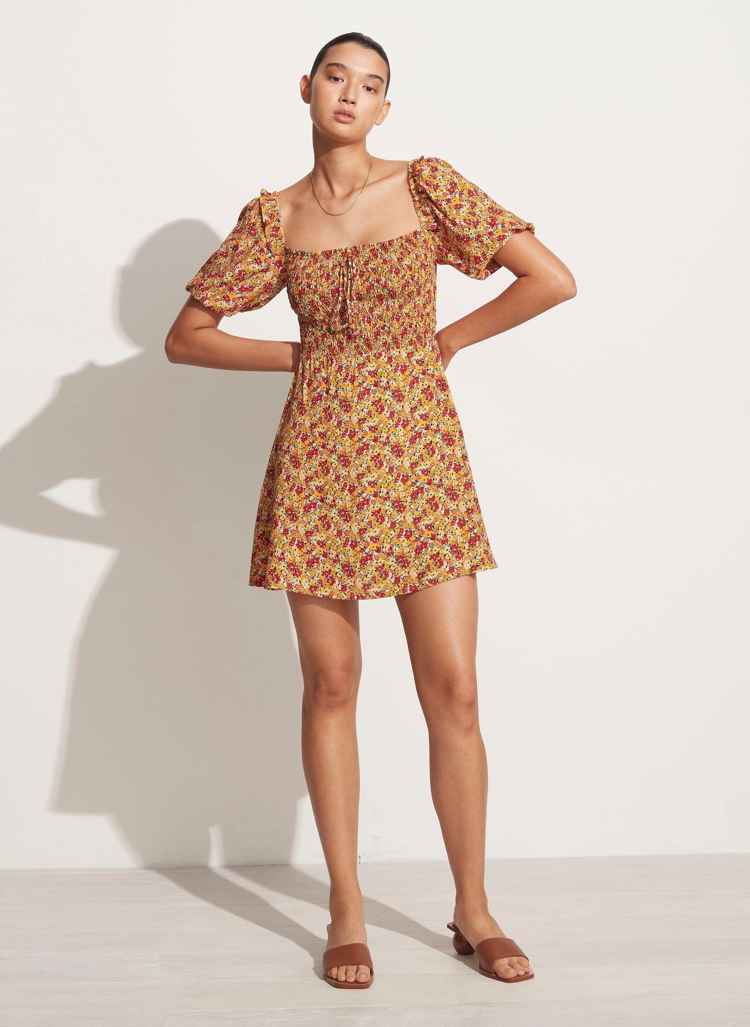 Faithfull The Brand El Carro Mini Dress La Gomera Floral Print Kjole