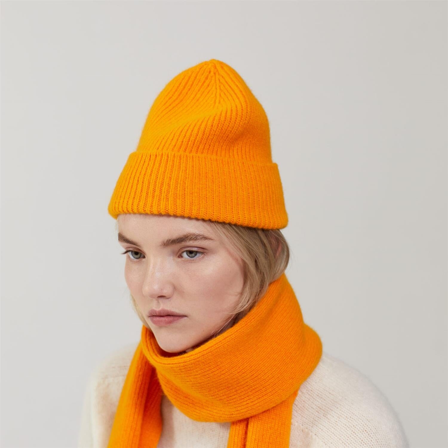 Le Bonnet Beanie Orange Peel Hodeplagg