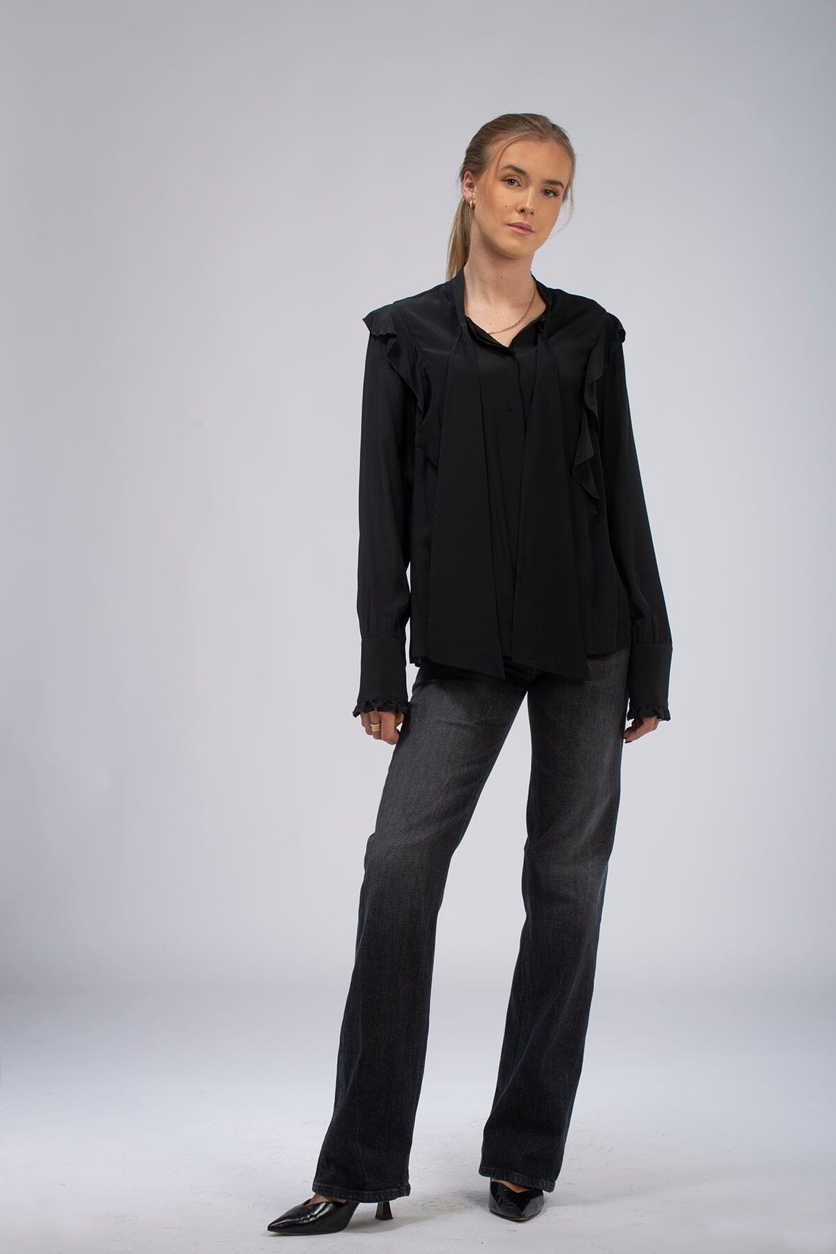 Dondup Dame Camicia Black Skjorte
