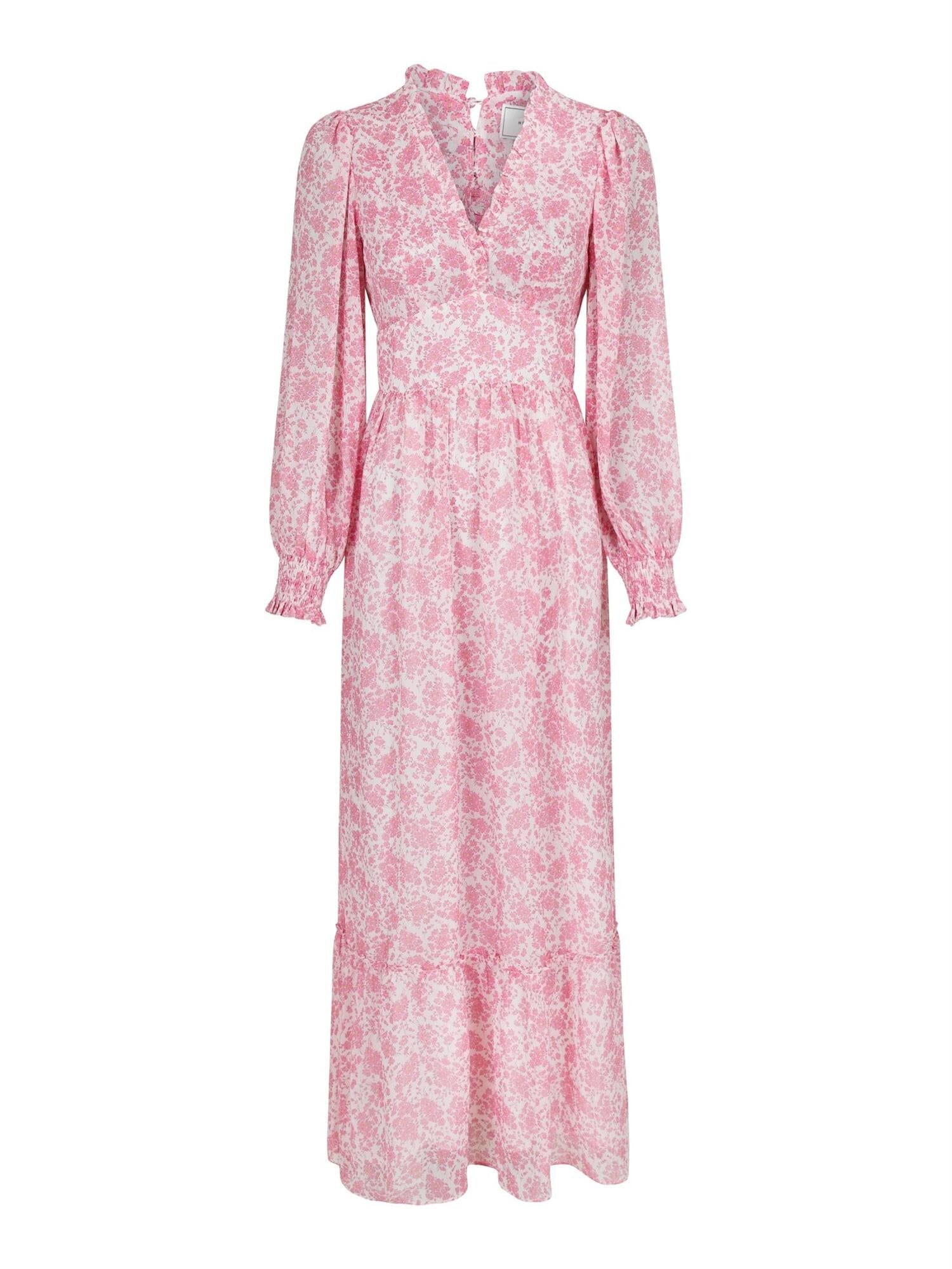 Neo Noir Nisja Livly Flower Dress Light Pink Kjole