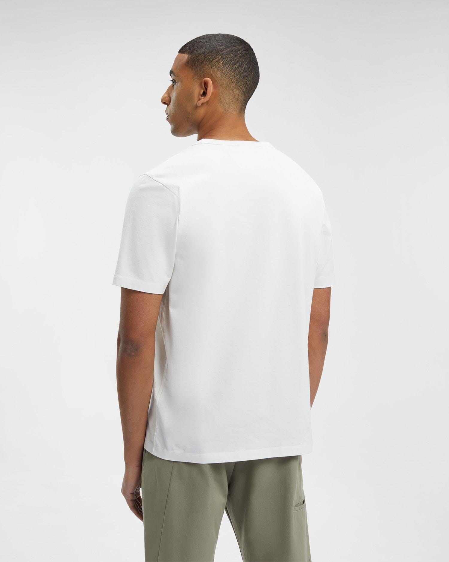 CP Company Mercerized Jersey 30/2 Twisted Logo T-shirt Gauze White T-shirt