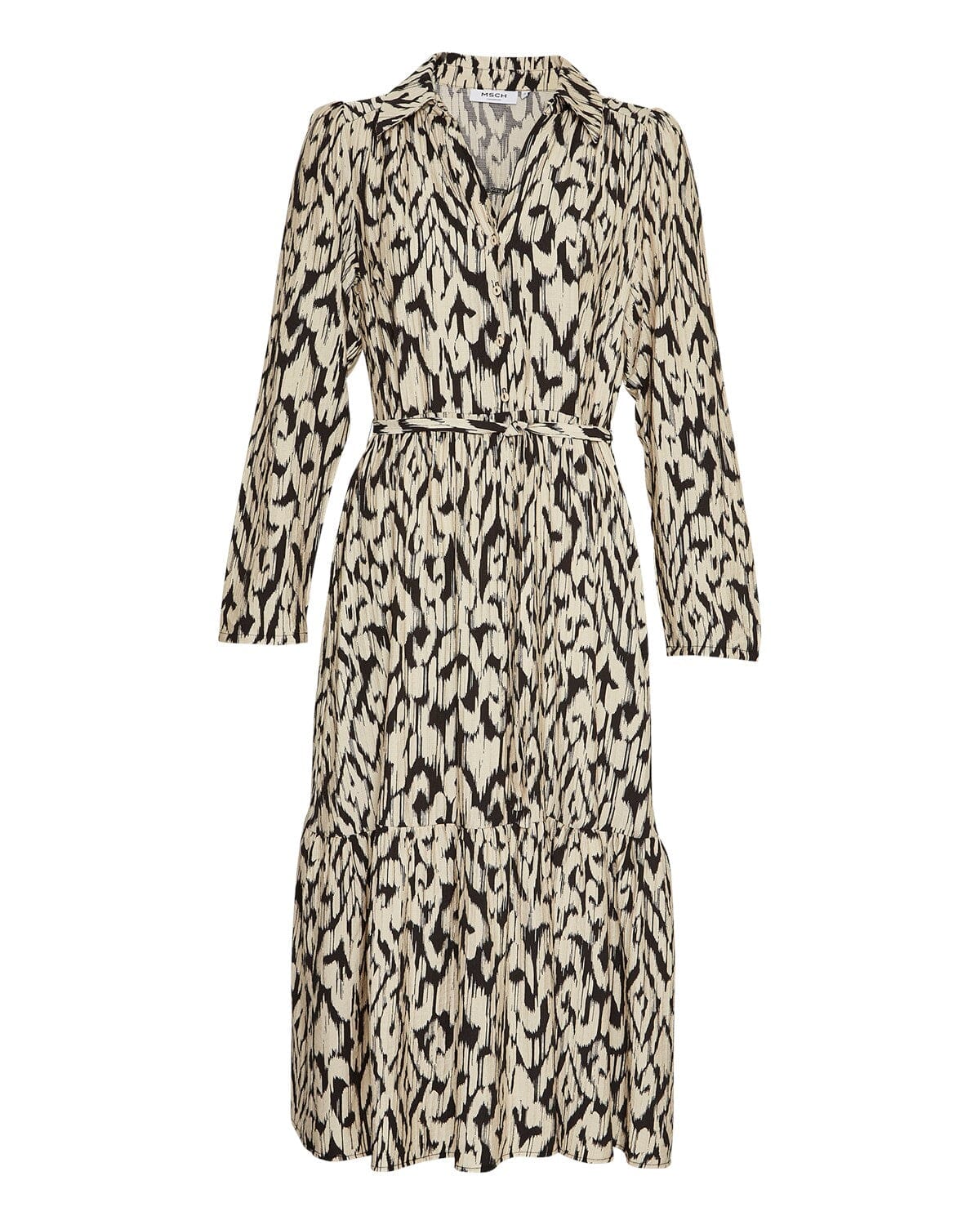 Moss Copenhagen Vlora Dress AOP Cement Stroke Kjole