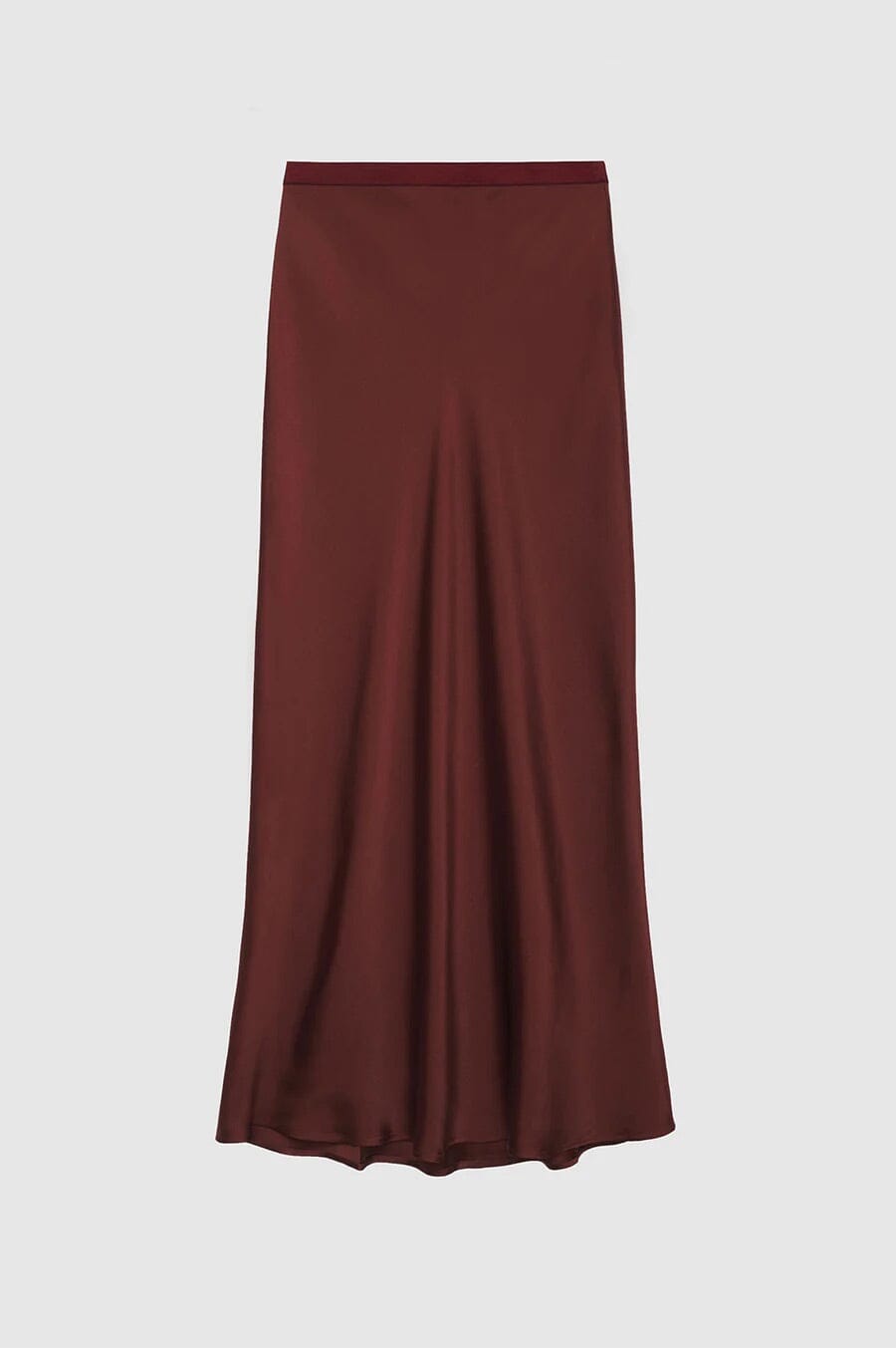 Anine Bing Bar Silk Skirt Burgundy Skjørt