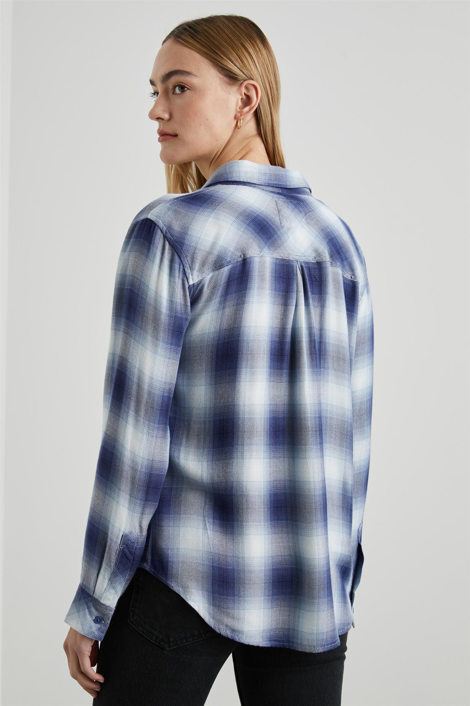 Rails Hunter Pacific Ivory Blue Skjorte