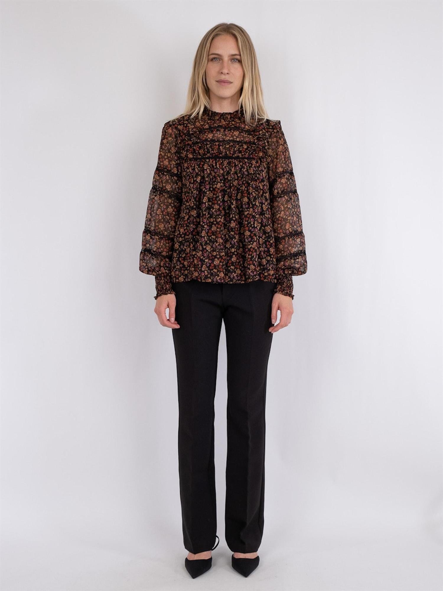 Neo Noir Harmon Garden Blouse Black Bluse
