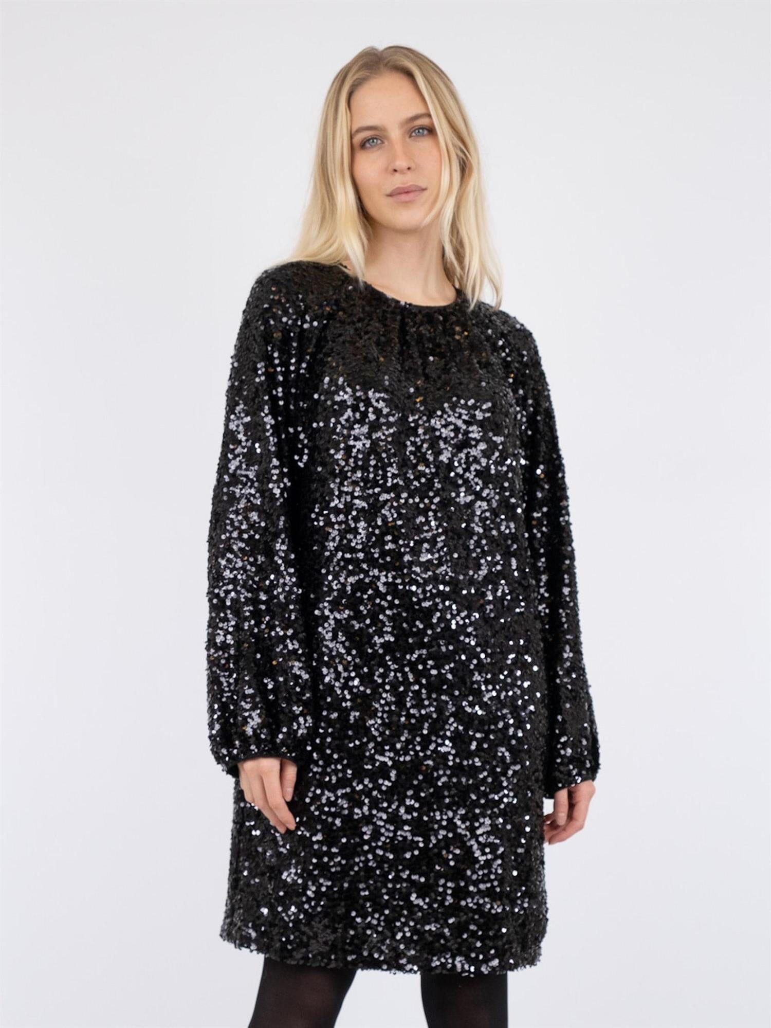 Neo Noir Ezra Fall Sequins Dress Black Kjole