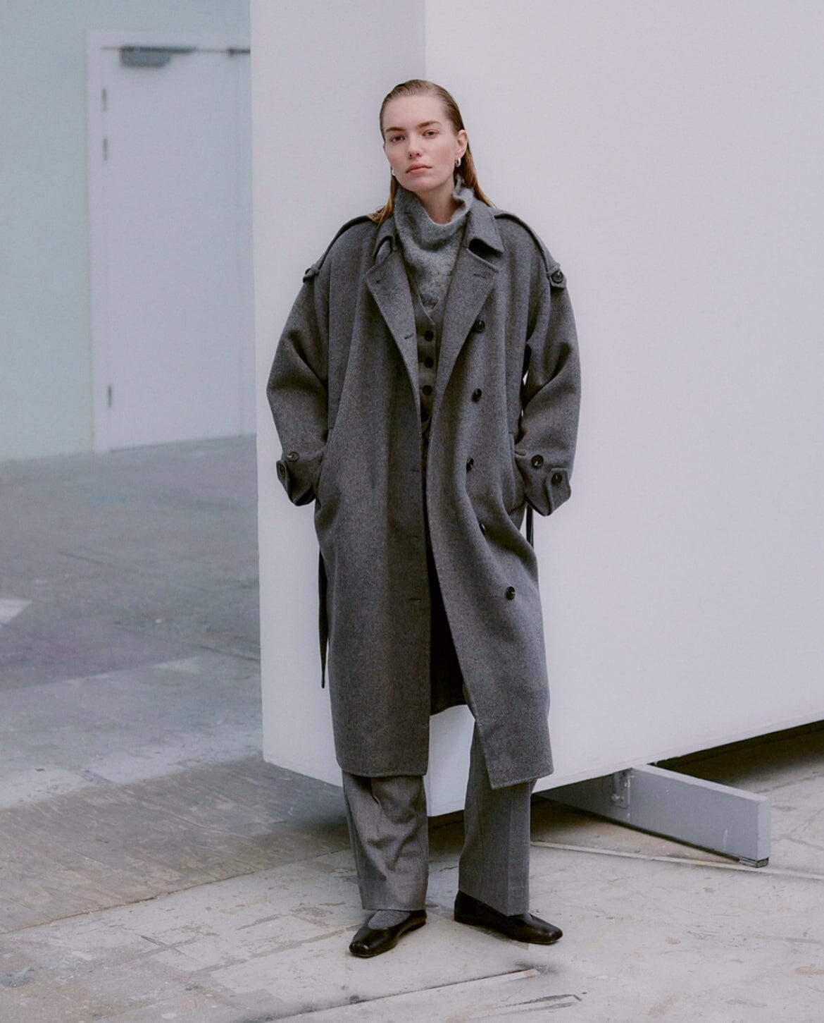 Second Female Walance Coat Dark Grey Melange Ytterplagg