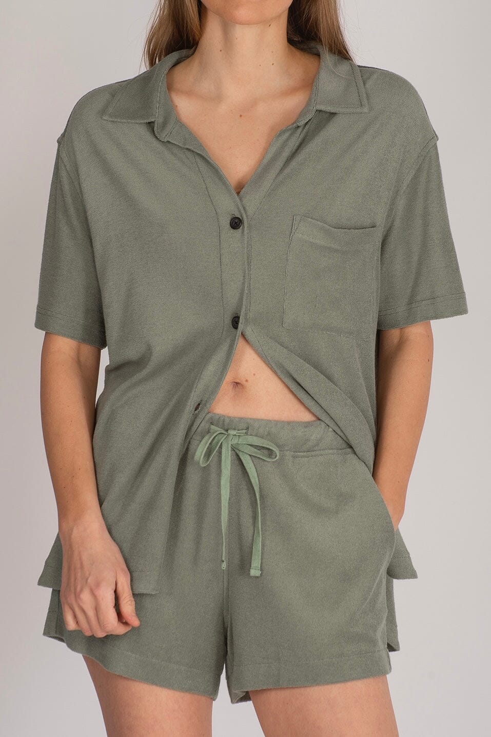 ArnieSays: Bindi Terry Dusty Green Bukse