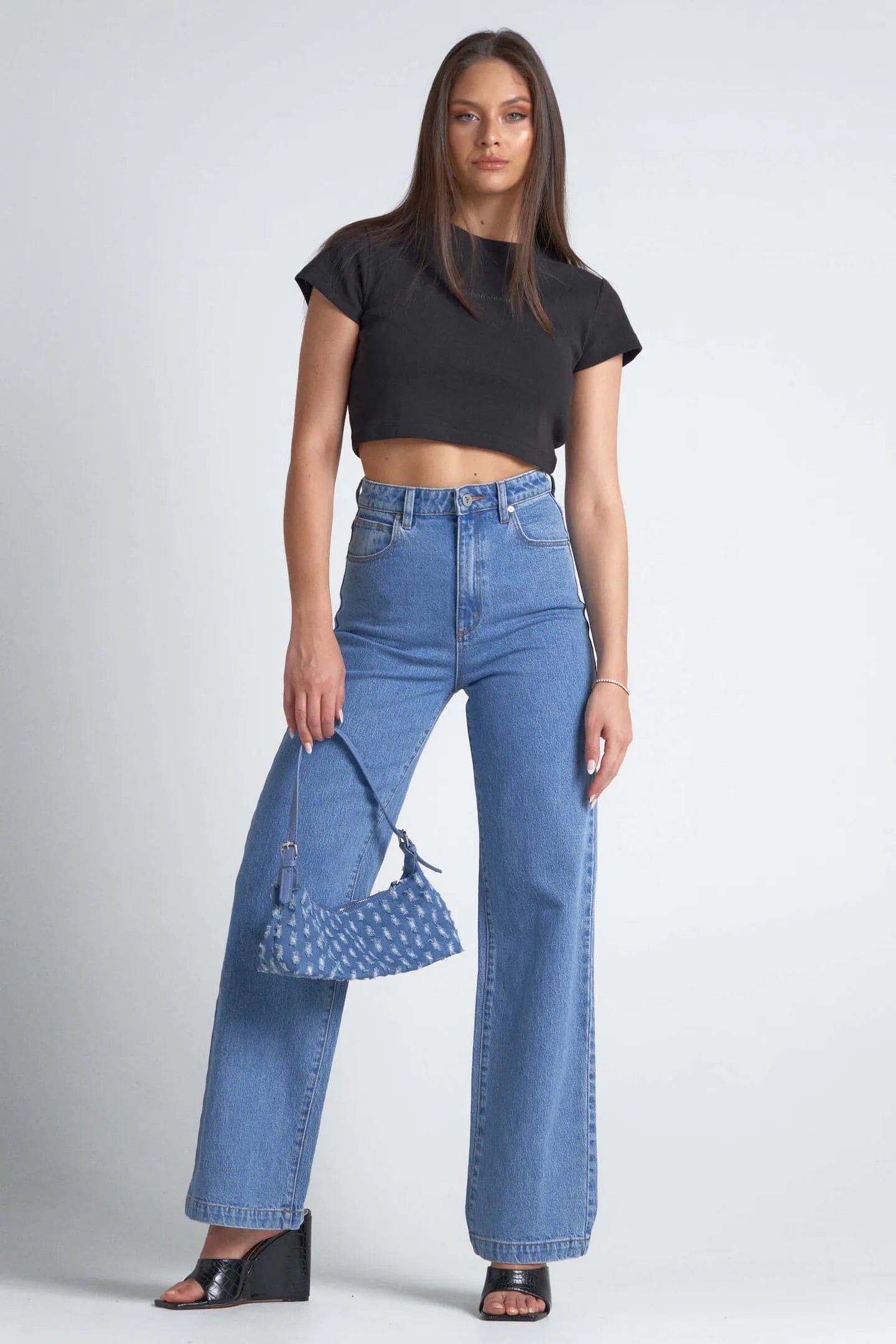 A Brand A 94 High & Wide Debbie Blue Bukse