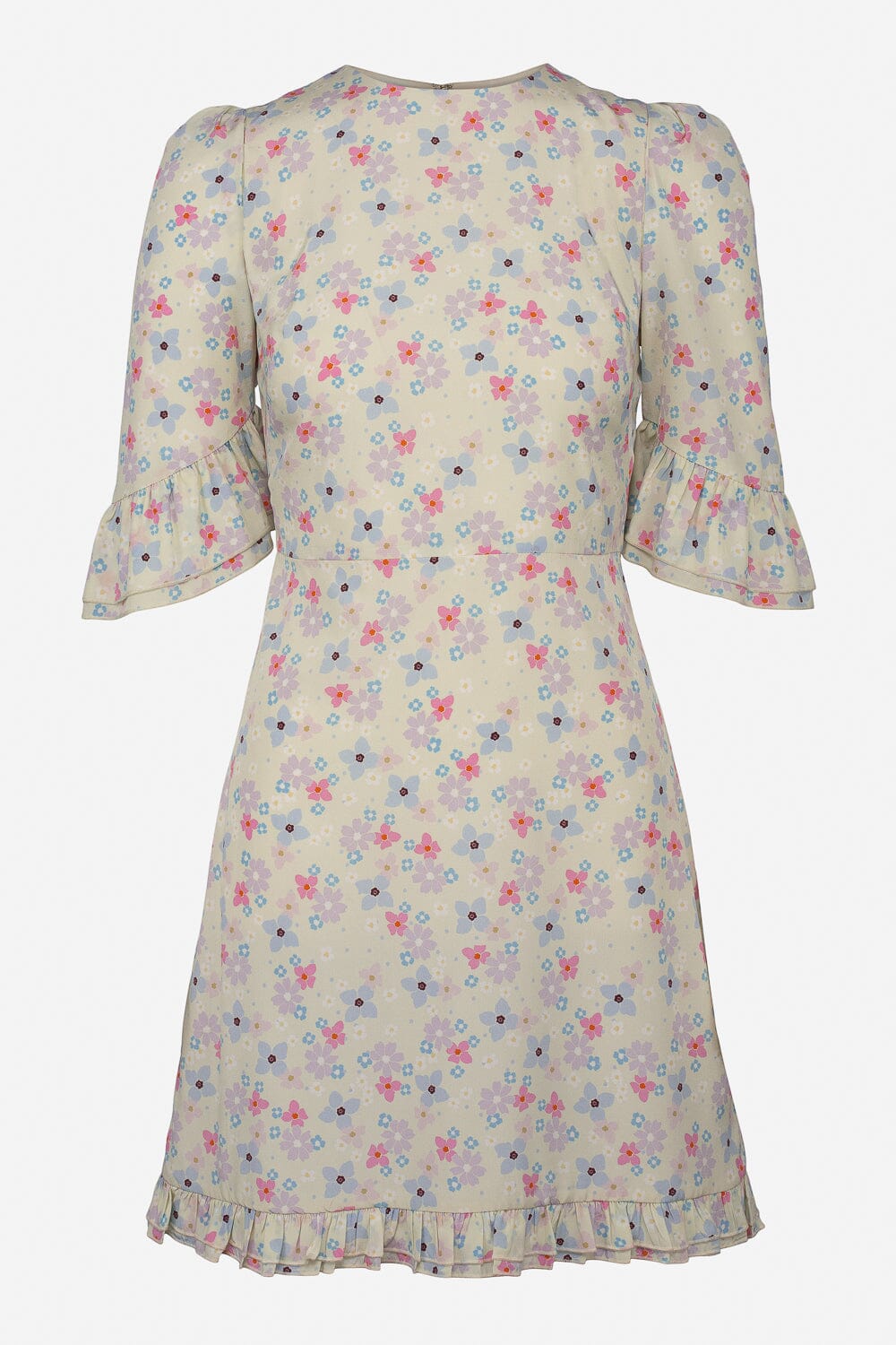 Pia Tjelta Grace Short Silk Marguerite Mint Kjole