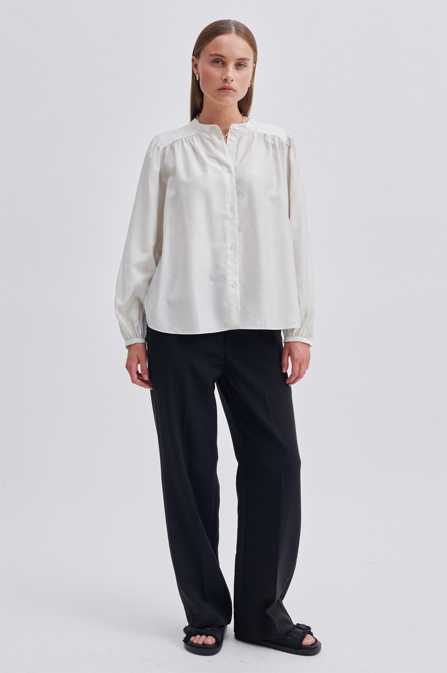 Second Female Mazar New Shirt Vaporous White Skjorte