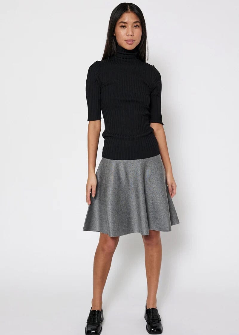 Norr Franco Knit Tee Black Topp