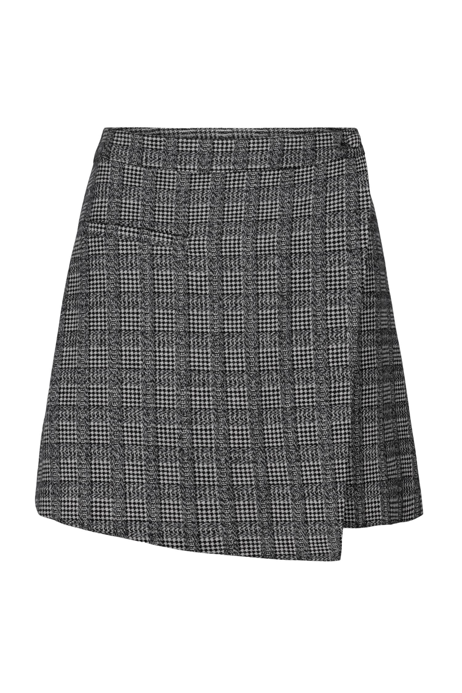 Maud Iben Skirt Black Check Skjørt