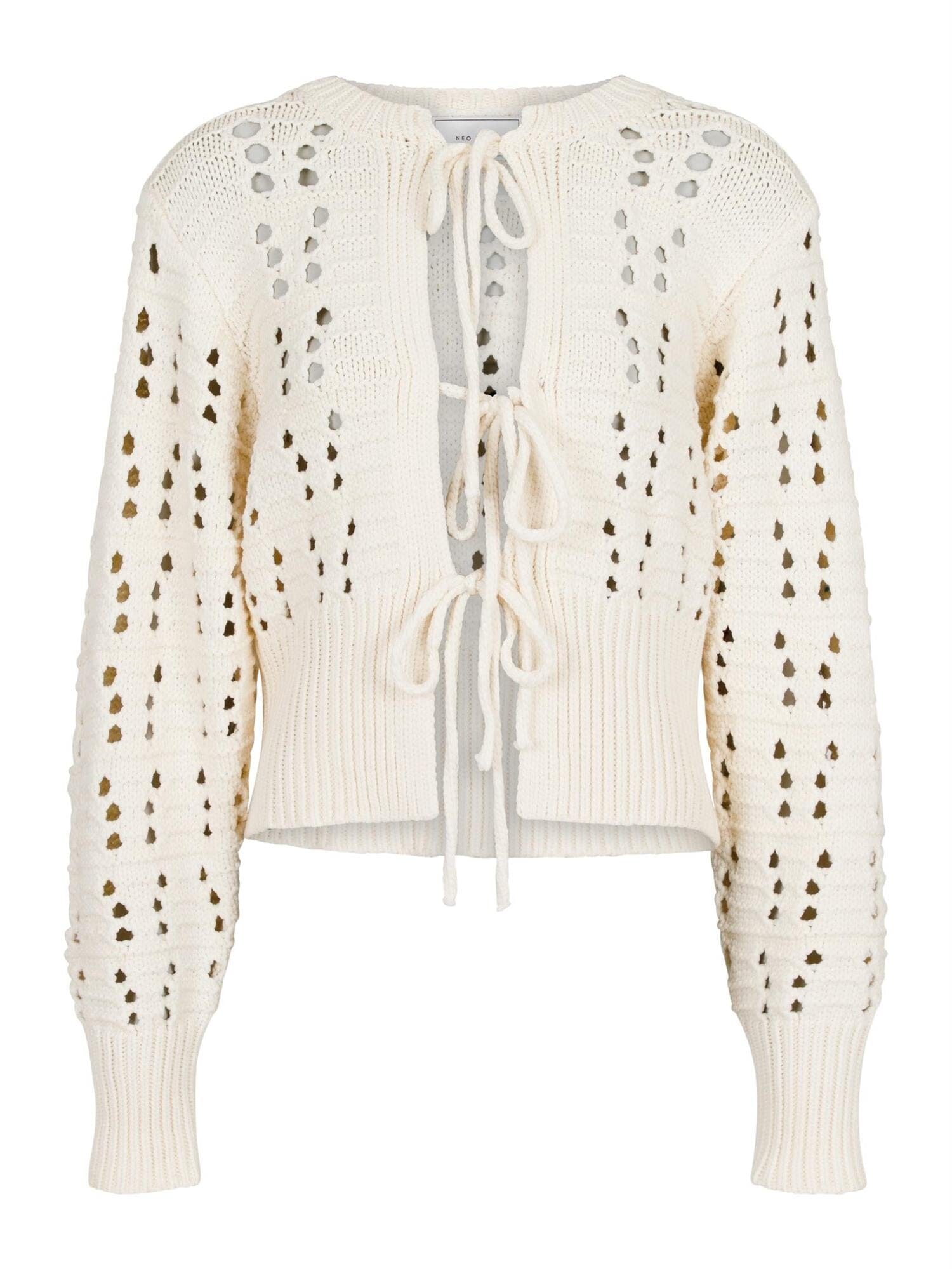 Neo Noir Bethie Knit Cardigan Creme Genser