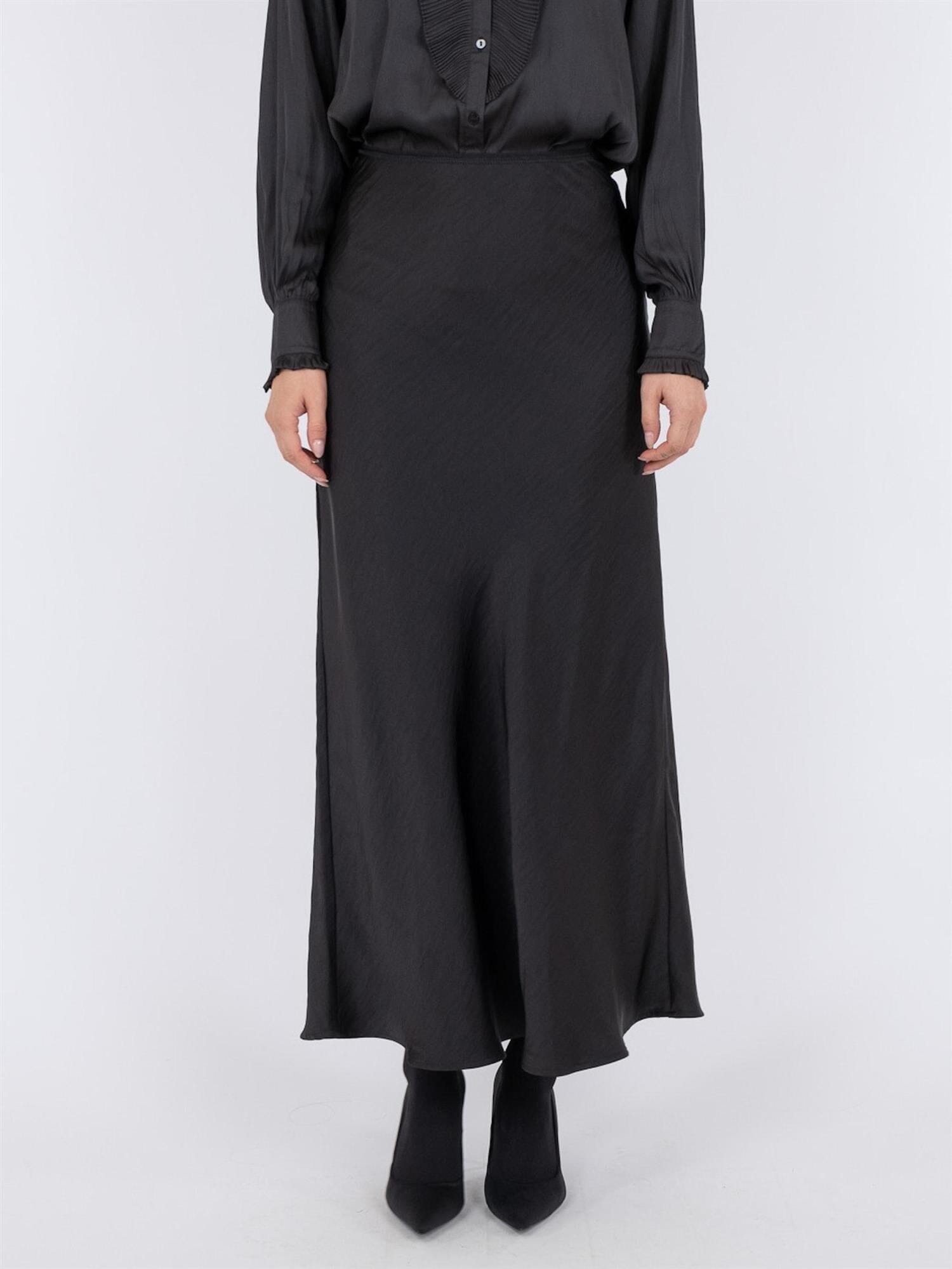 Neo Noir Vicky Heavy Sateen Skirt Black Skjørt