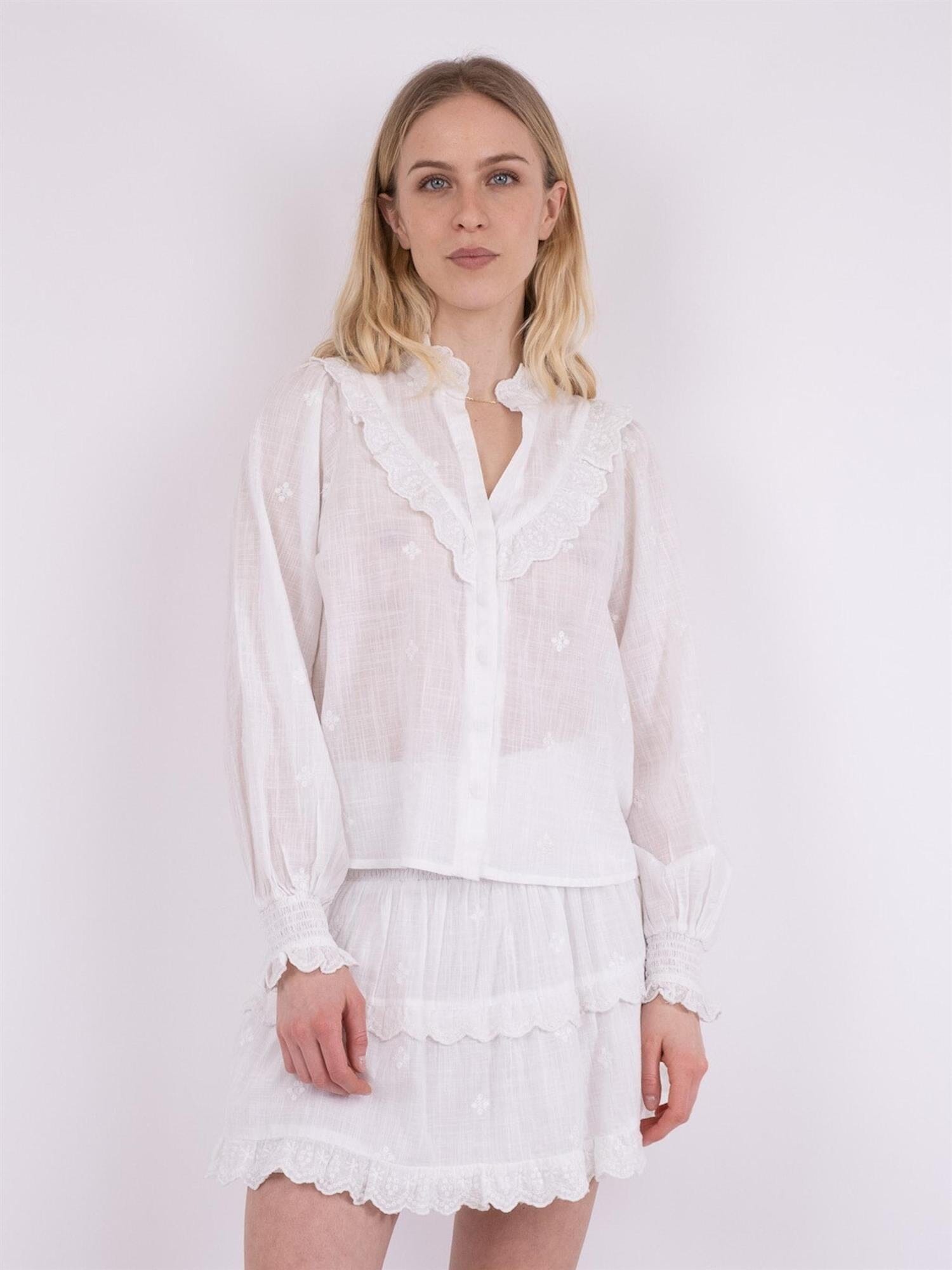 Neo Noir Degas Blouse White Bluse