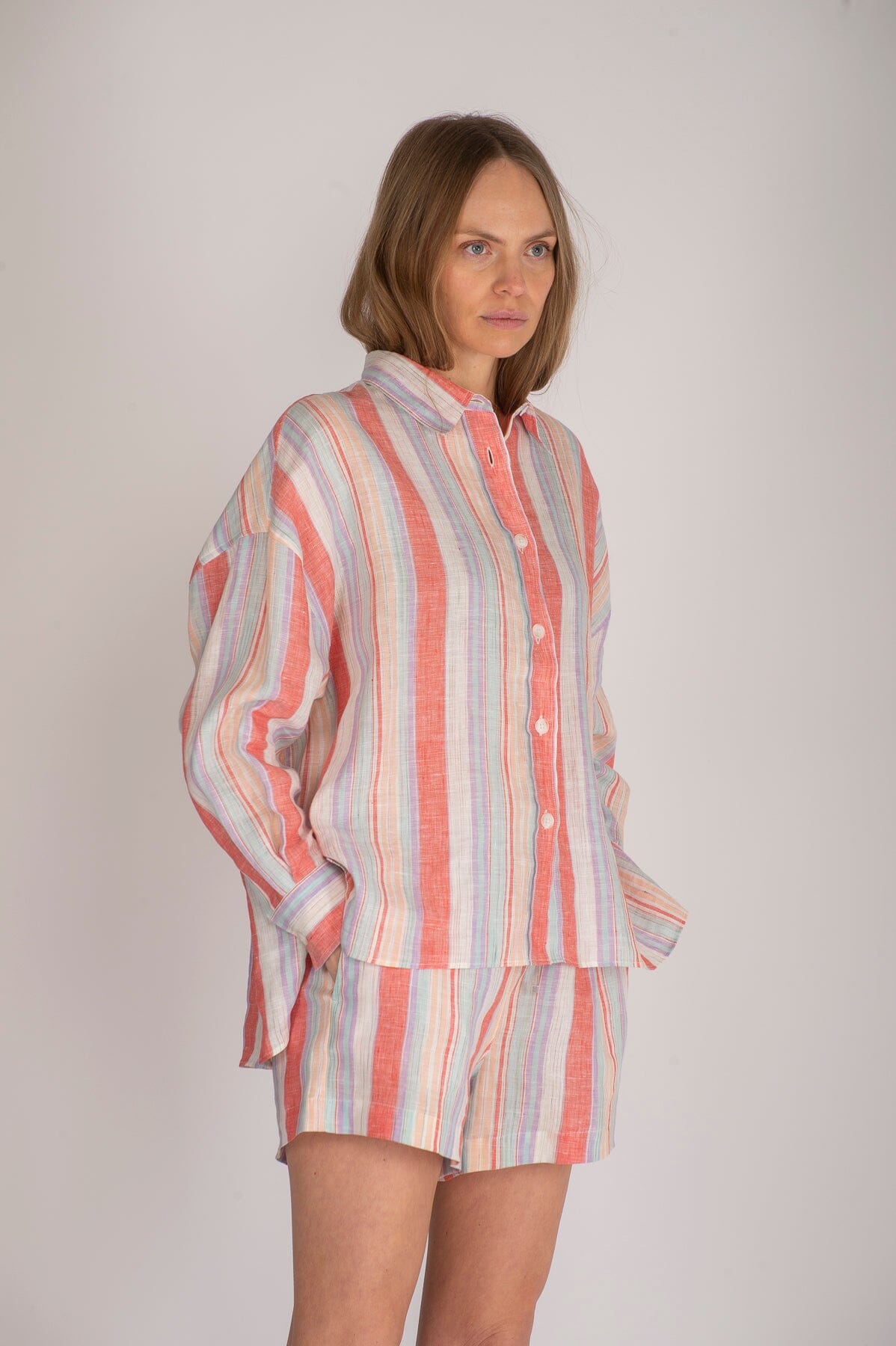 ArnieSays: Campbell Linen Multi Red Combo Skjorte
