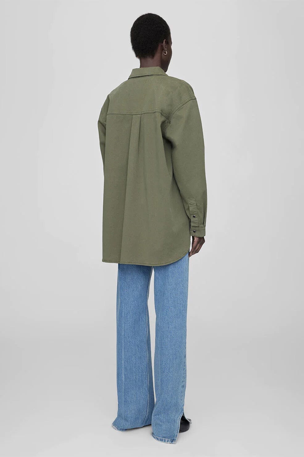 Anine Bing Sloan Shirt Army Green Skjorte