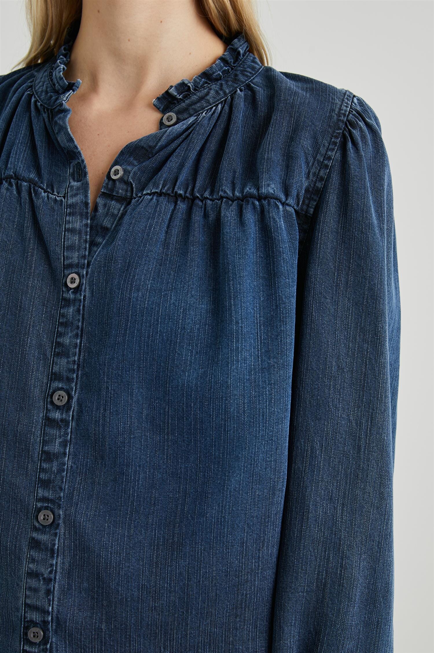 Rails Camille Dark Vintage Wash Skjorte