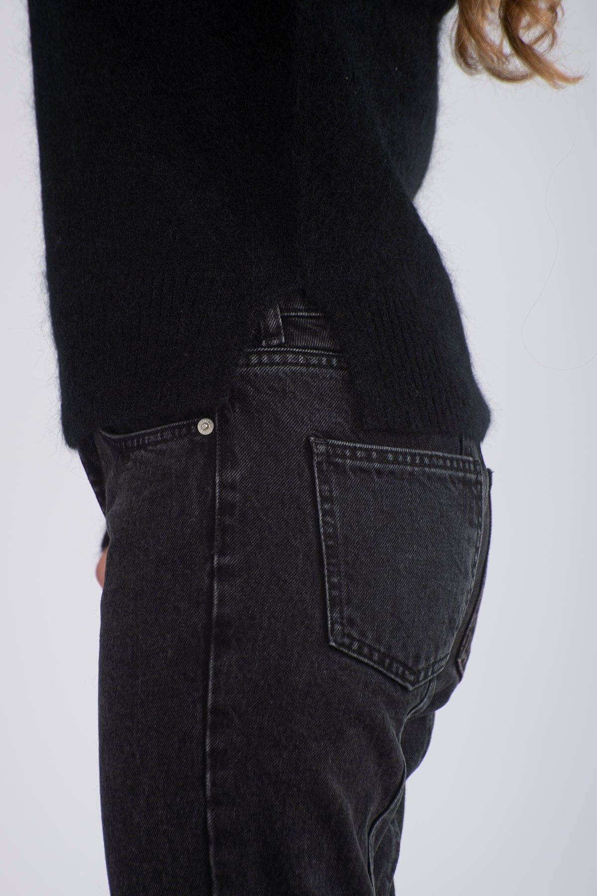 Second Female Brookline Knit New O-Neck Black Genser