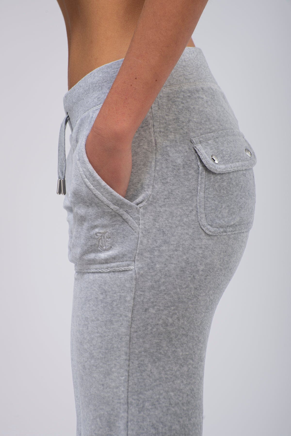 Juicy Couture Layla Low Rise Flare Pocketed Silver Marl Bukse