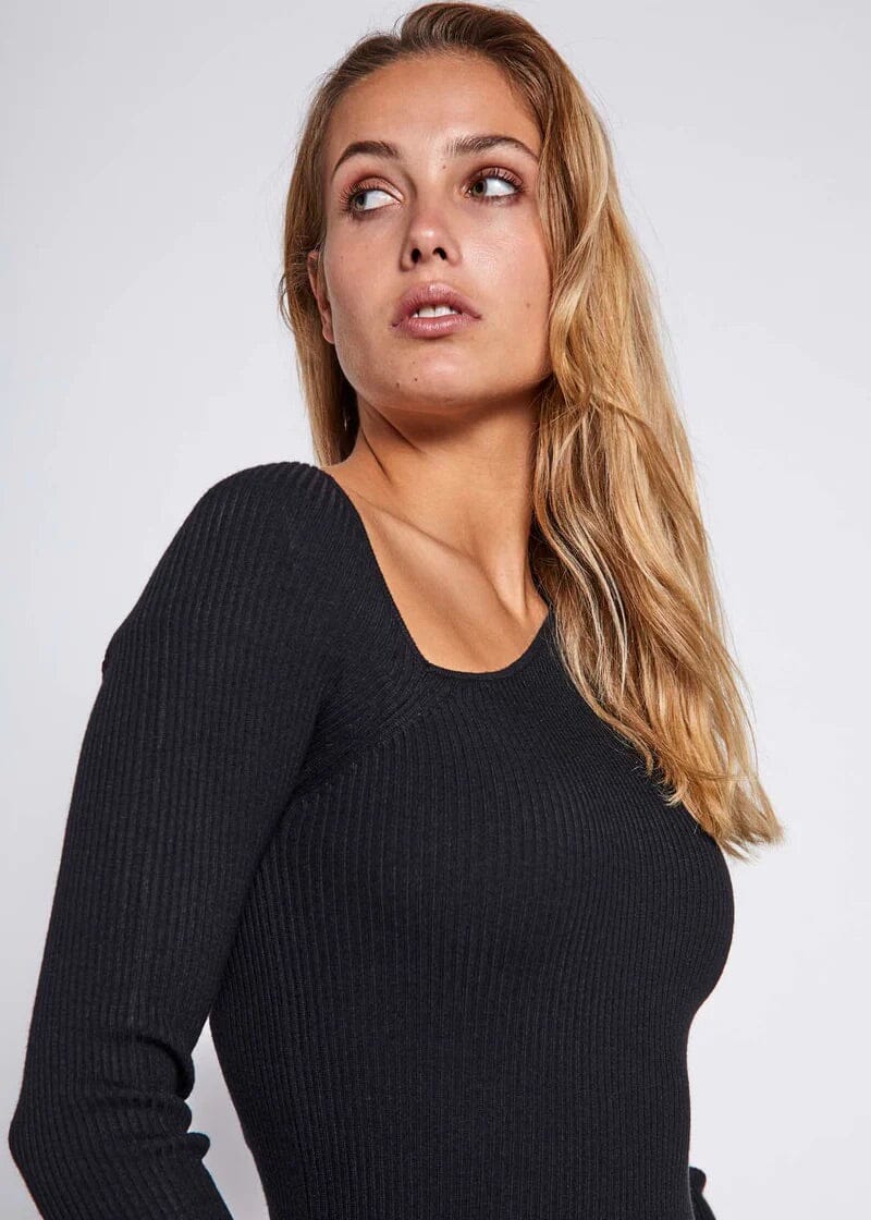 Norr Sherry Knit Top Black Topp