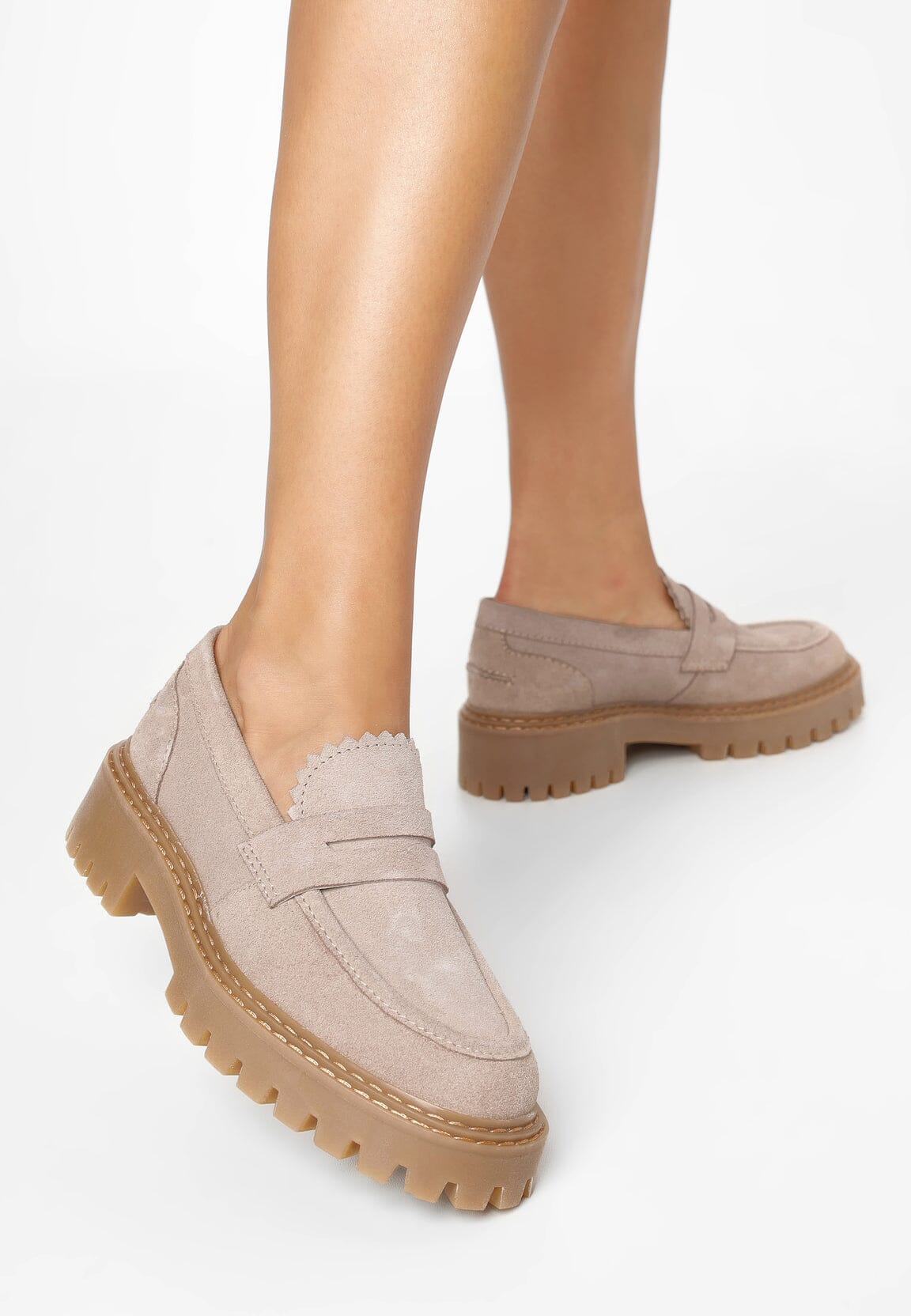 Last Matter Loafer Suede Taupe Sko
