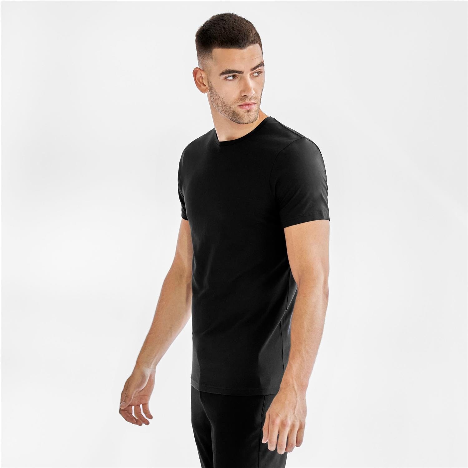Bread and Boxers Man Cotton Crew-Neck Black T-shirt