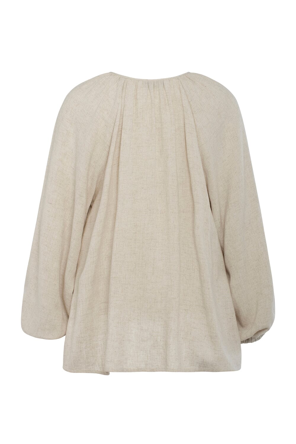 ArnieSays: Daphne Linen Light Beige Melange Bluse