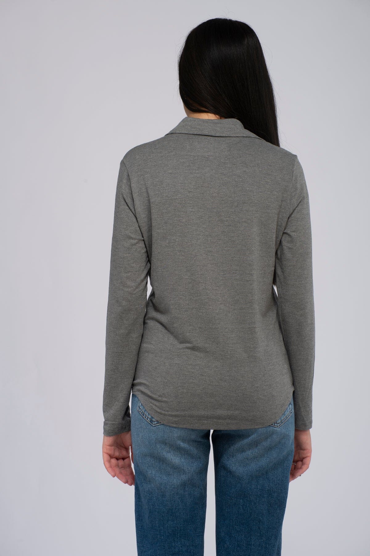 Majestic Filatures Viscose Signature Shirt Light Grey Skjorte