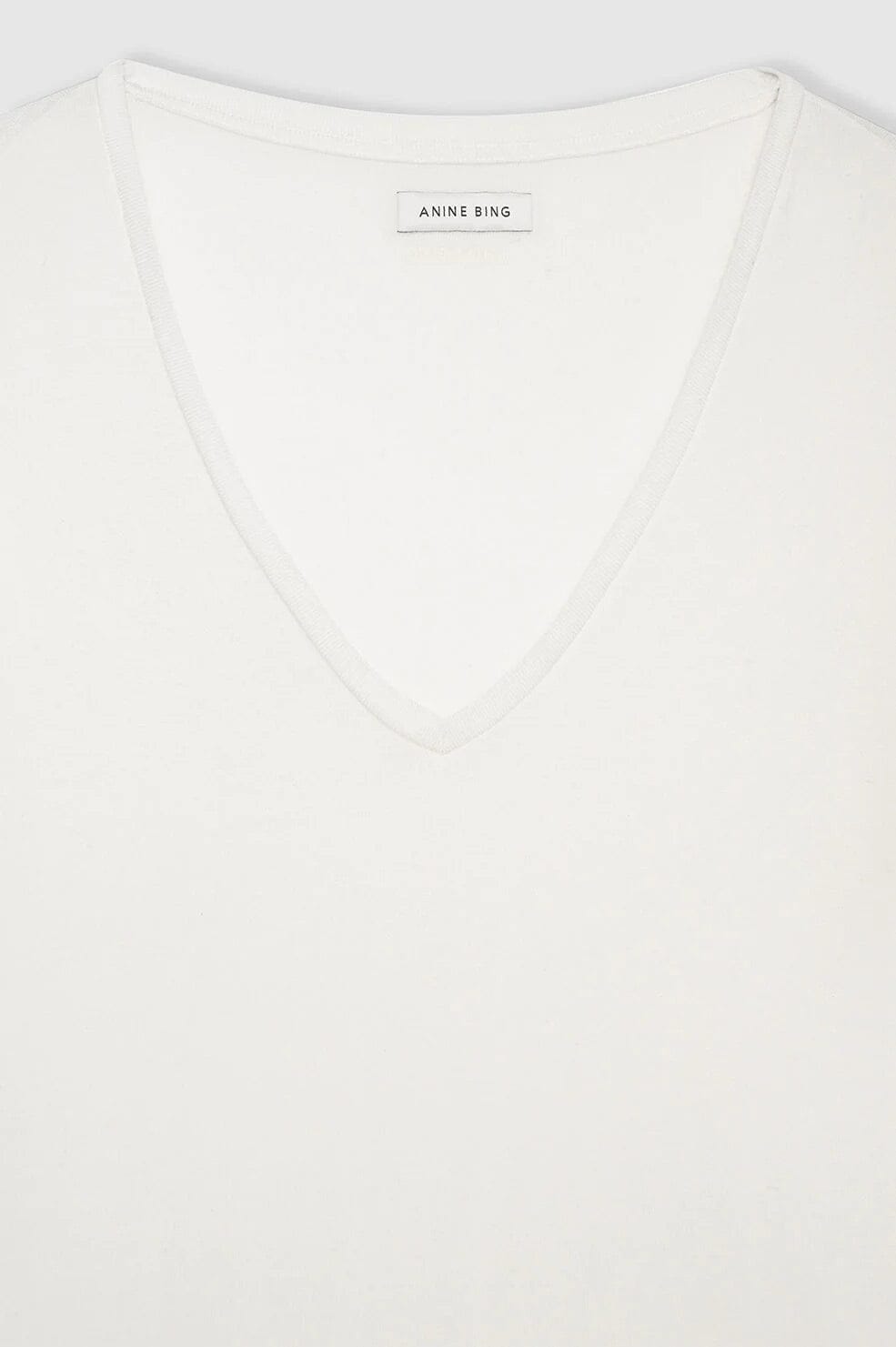 Anine Bing Vale Tee Off White Cashmere Blend T-shirt