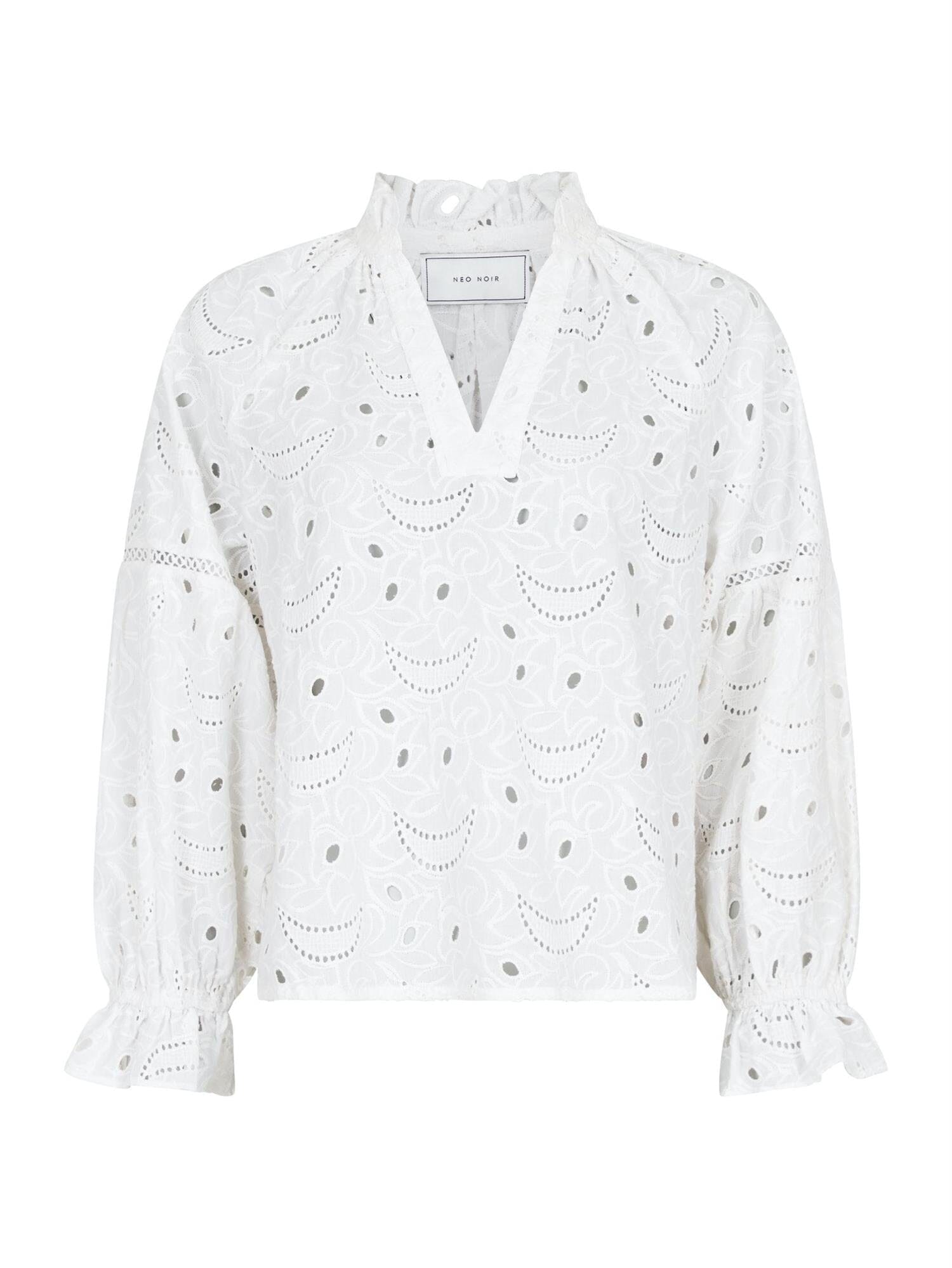 Neo Noir Micah Emb Blouse White Bluse