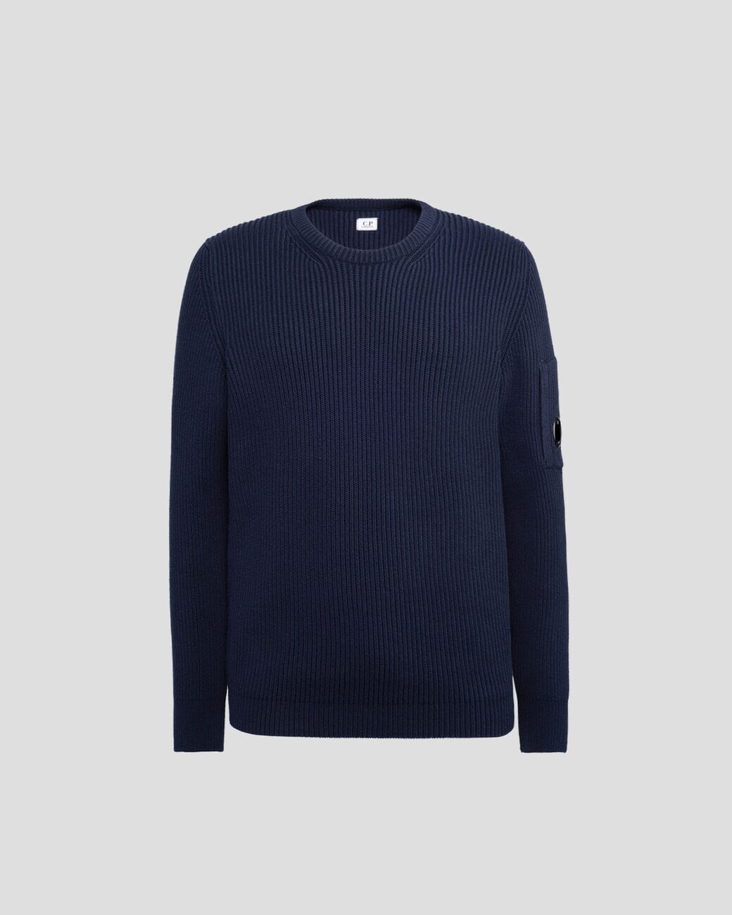CP Company Full Rib Crew Neck Jumper Total Eclipse Genser