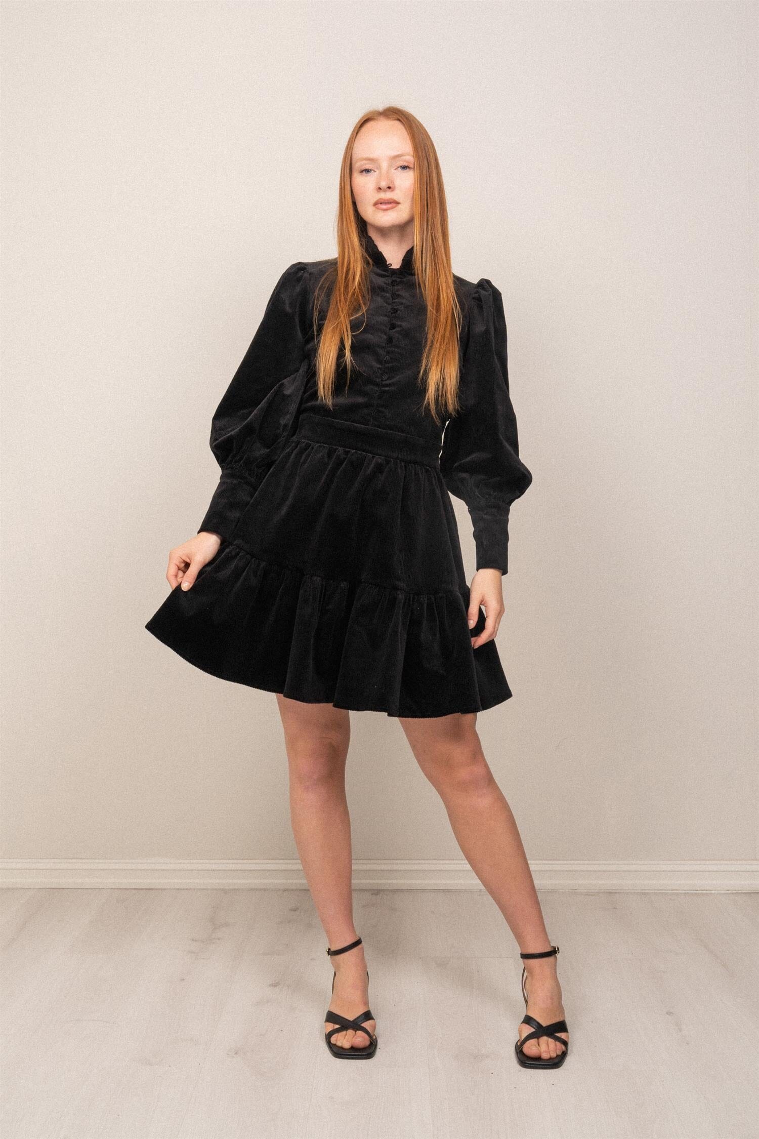 OSMINE af nor Liv Cord Dress Black Kjole