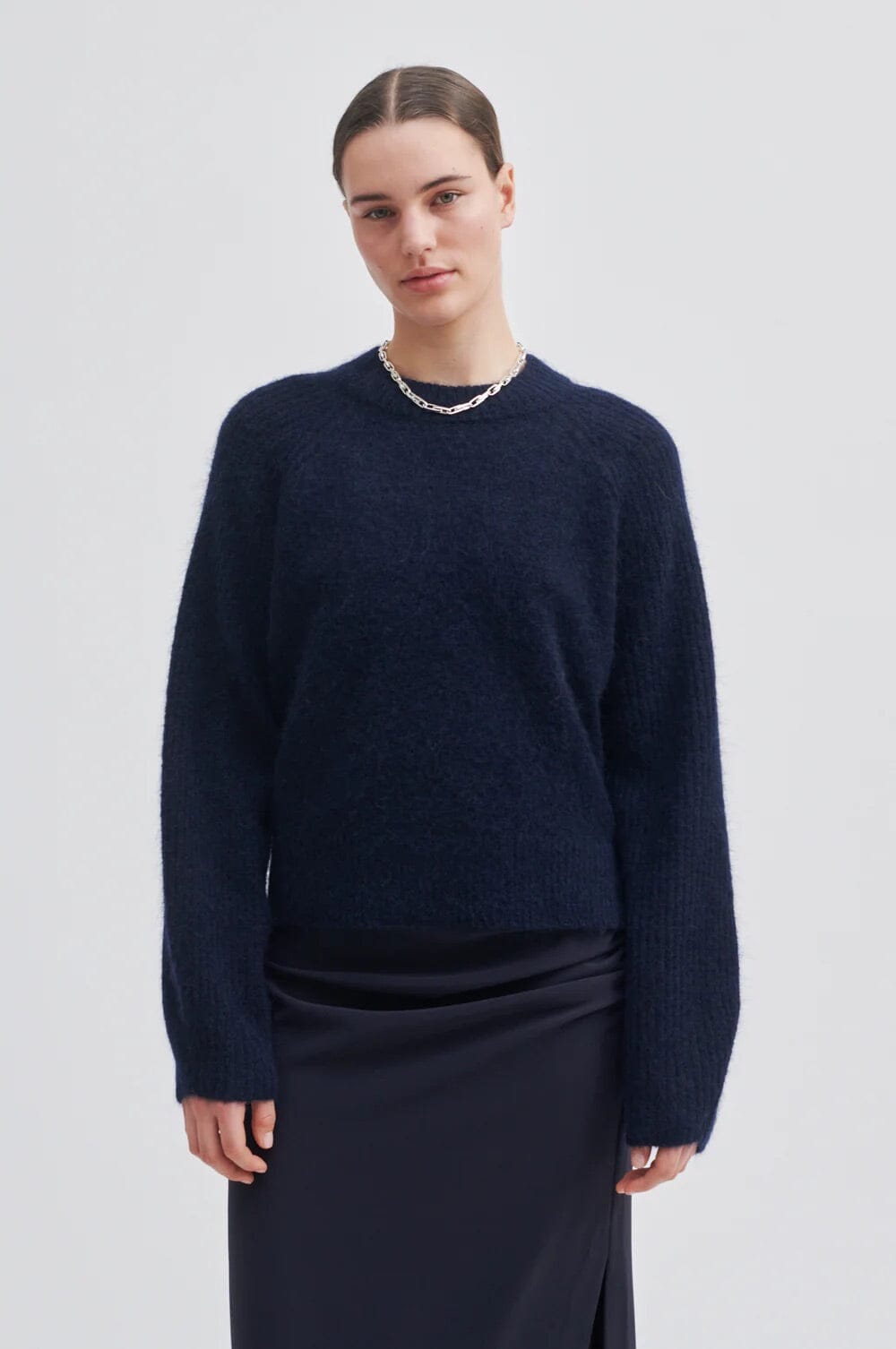 Second Female Brookline Knit New O-Neck Eclipse Genser