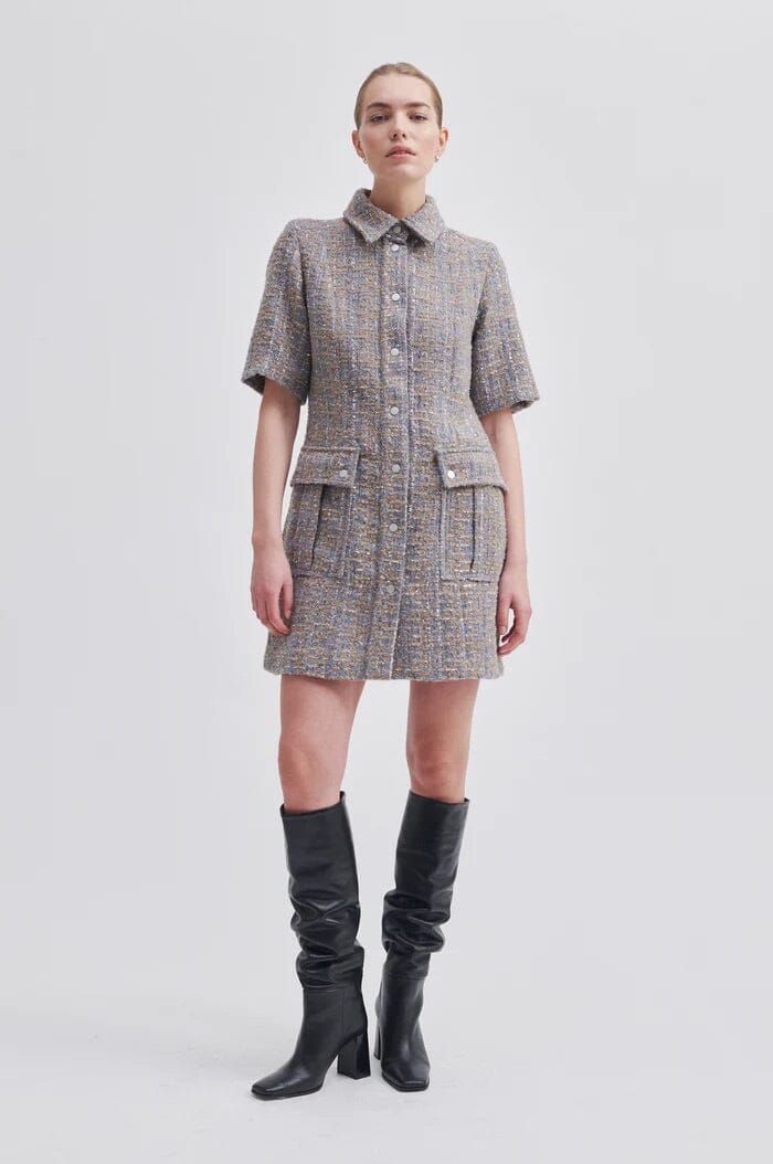 Second Female Lilje Dress Silver Mink Kjole