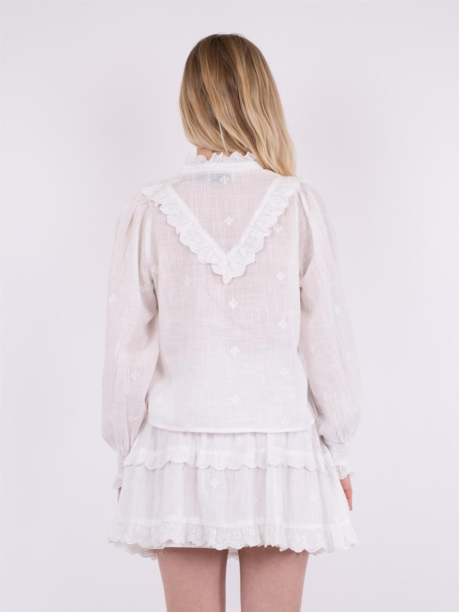 Neo Noir Degas Blouse White Bluse