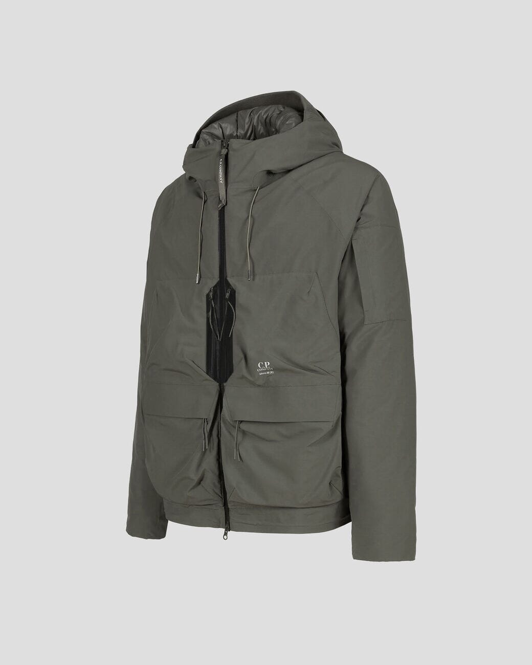 CP Company Micro-M (R) Hooded Down Jacket Olive Night Ytterplagg