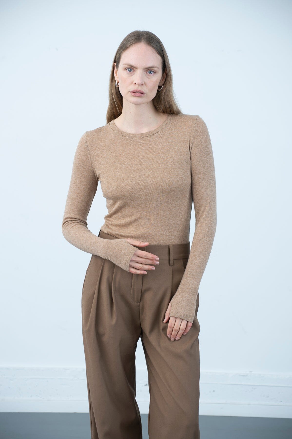 ArnieSays: Remi Wool Blend Caramel Melange T-shirt