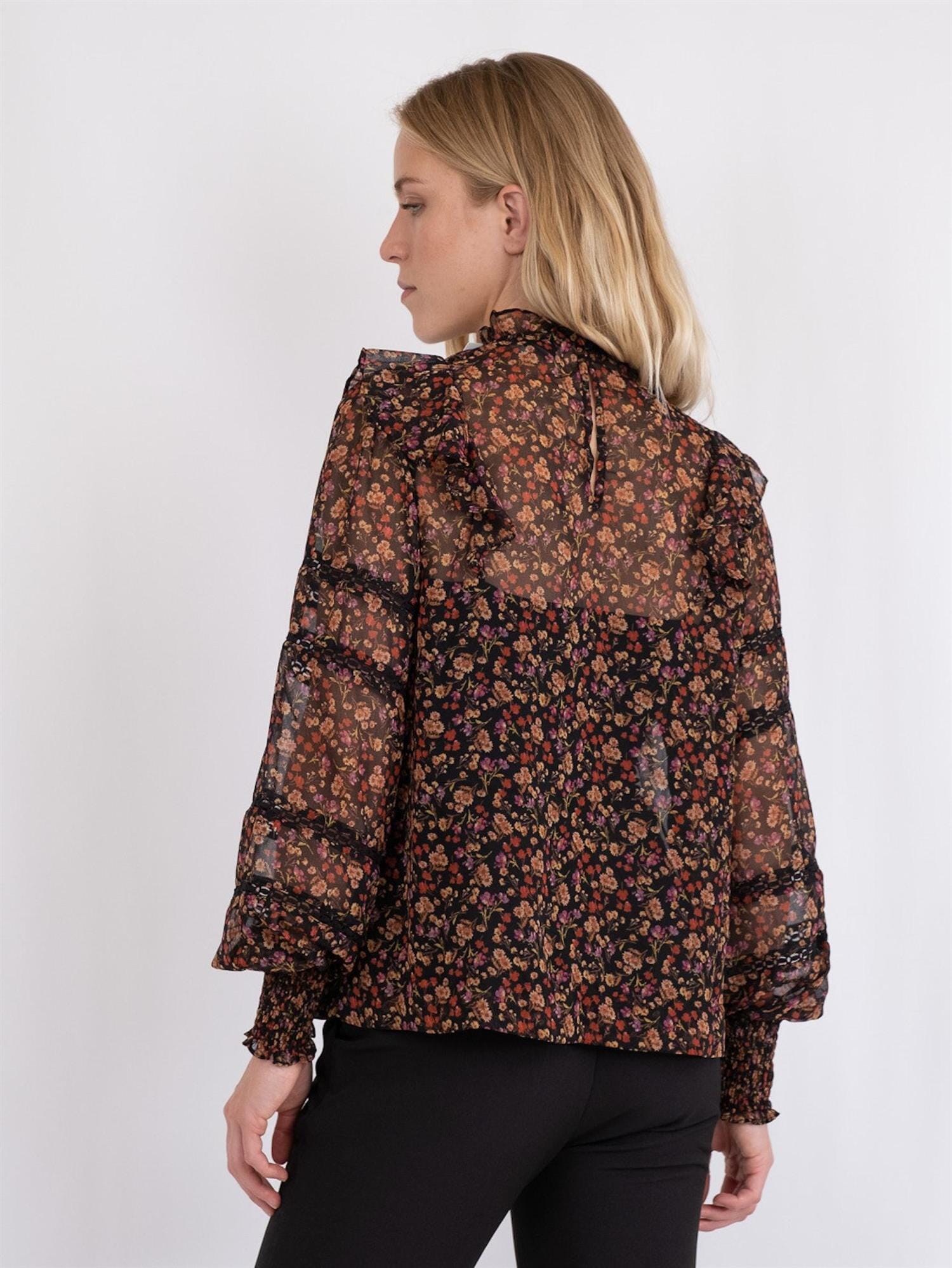 Neo Noir Harmon Garden Blouse Black Bluse